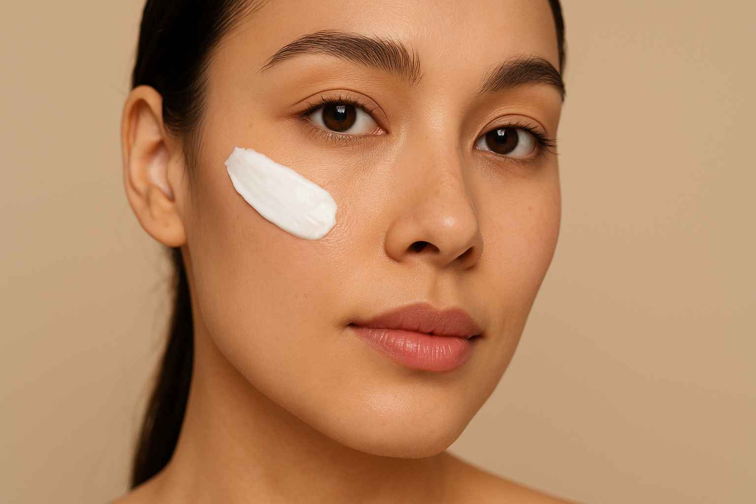 AI Skincare Routine Generator interface showing skin type, concerns, and age input fields for personalized skincare recommendations.